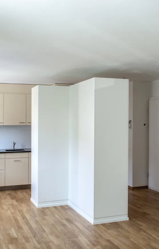 Baumann Schmid Architekten Sanierung Badhausstrasse Ittigen Küche Eingang